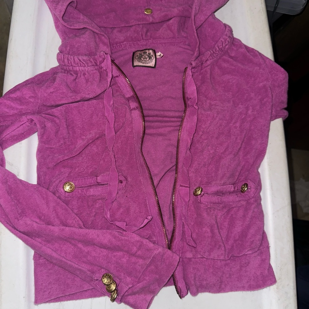 Juicy Couture Fuchsia Hoodie with Gold Details